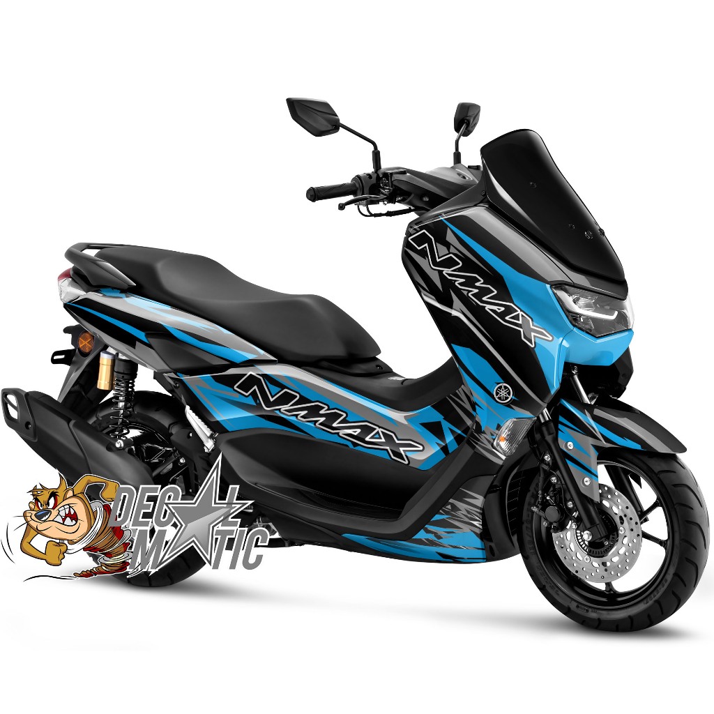 Decal Stiker Full Body Sticker Motor Yamaha Nmax OLD -  Nmax Baru - Grafis Biru