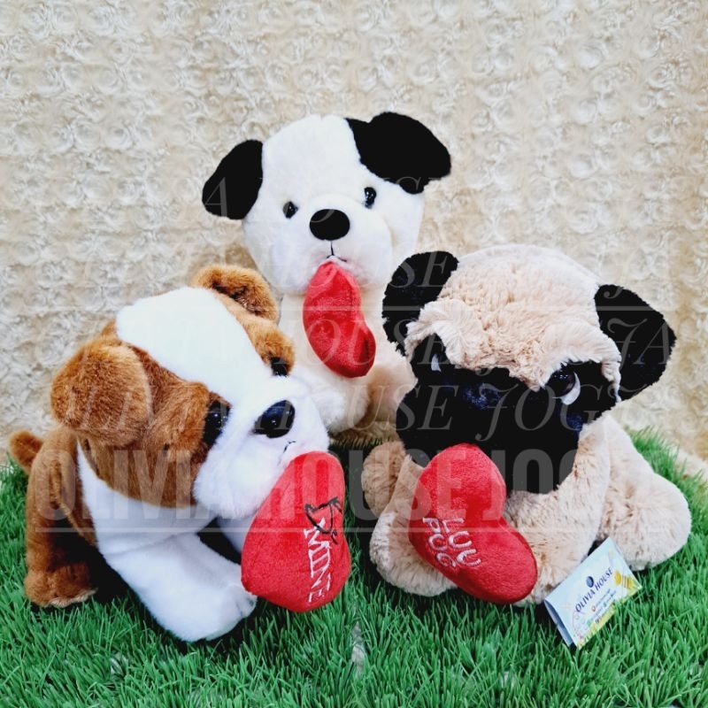 Boneka Anjing Love Boneka Doggy Love You