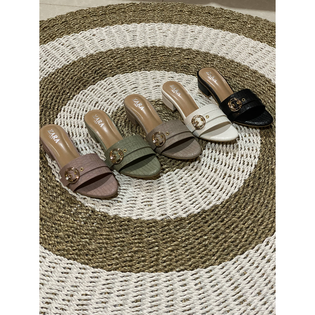 ZARA - Ezexiel Heel - Sandal Hak 3 cm - Sepatu Heel Wanita - Best Quality - Fashion Wanita - GARANSI
