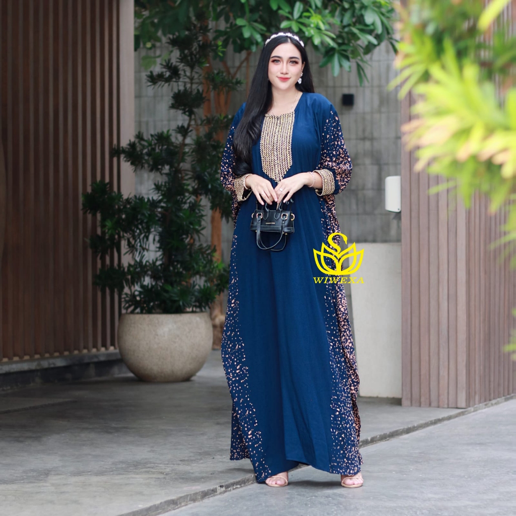 Gamis Kaftan Batik Kaftan Gamis Jumbo - Kaftan Rayon - Gamis Renda Sultan viral