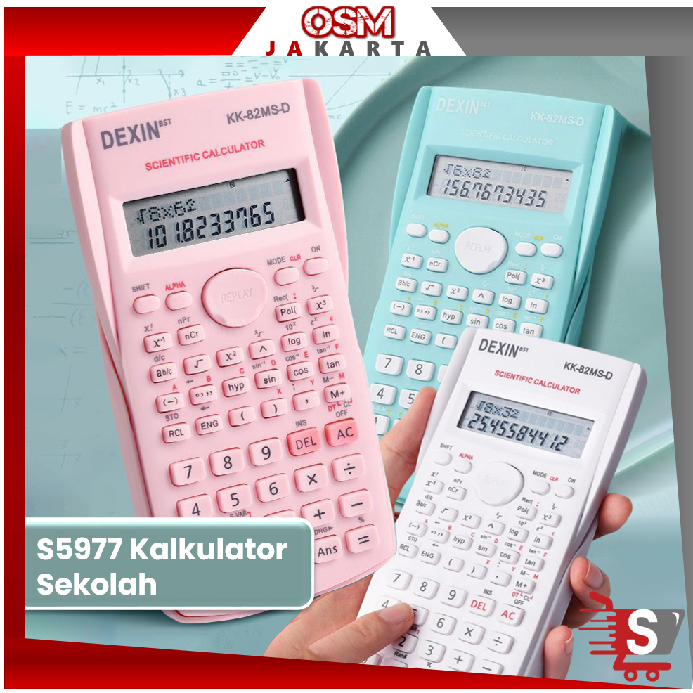 

OSM JKT S5977 Kalkulator Sekolah / Kalkulator Scientific / Kalkulator Ilmiah 240 Fungsi / Kalkulator Sains / Kalkulator SinCosTan