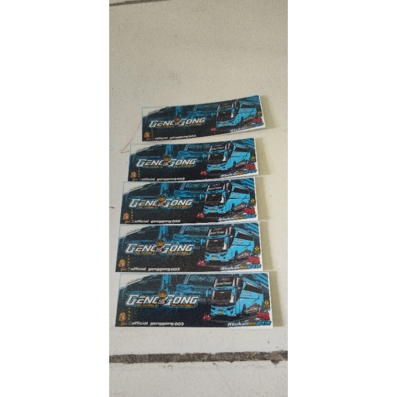 

stiker bus mania "GENGGONG" 9x3 cm