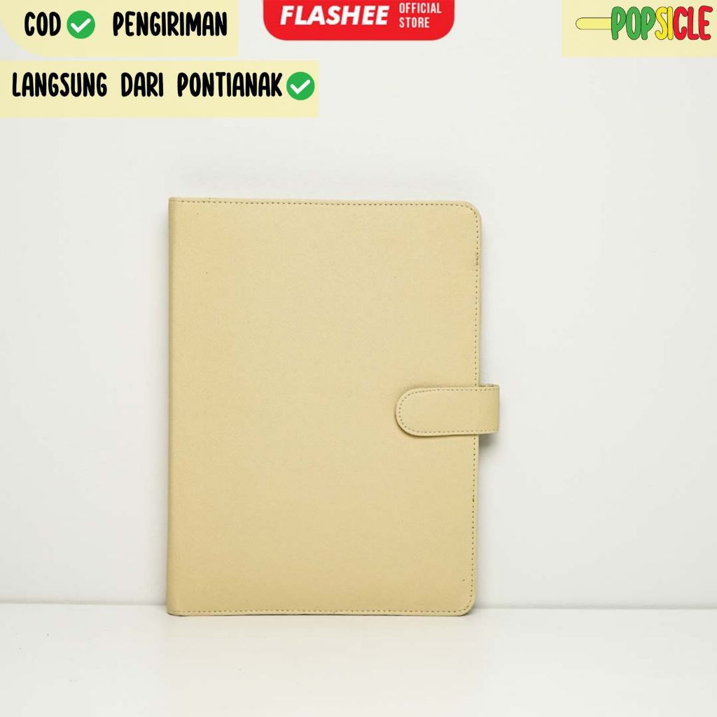 

A5 Notebook Flashee Binder Polos 20 Ring Krem Binder A5 Murah Buku Binder Polos Eksklusif A5 20 Ring