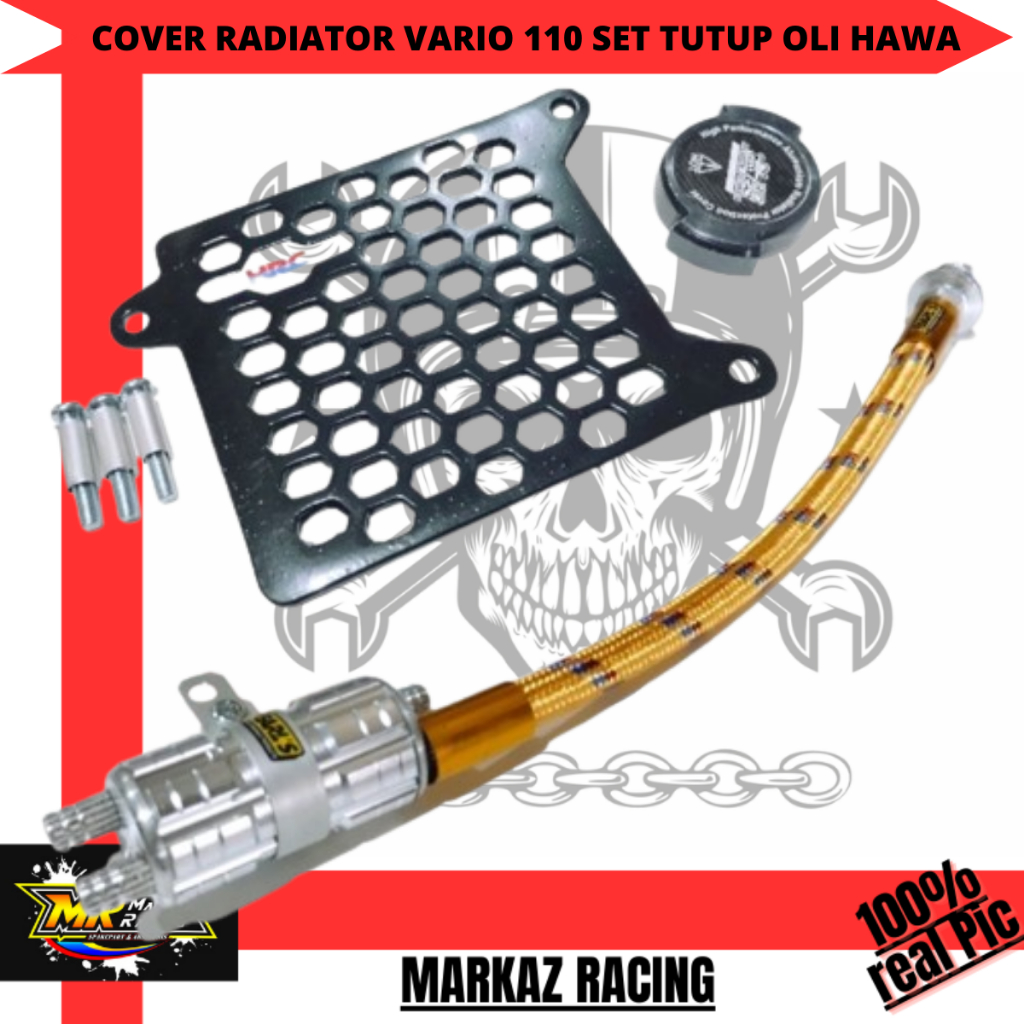 Cover Radiator Vario 110 Karbu Tutup Radiator Model HRC CNC Set Tutup Oli Hawa 5 Variasi Warna