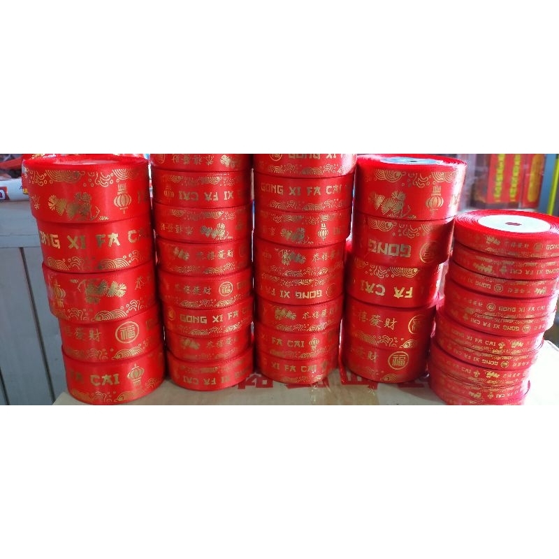 

PITA KADO MOTIF SINCIA CHINESE NEW YEAR IMLEK 1 INCH /2,5 CM 20YARD