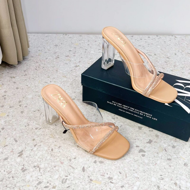 Heels wanita / Heels Zara / Sandal hak ZARA