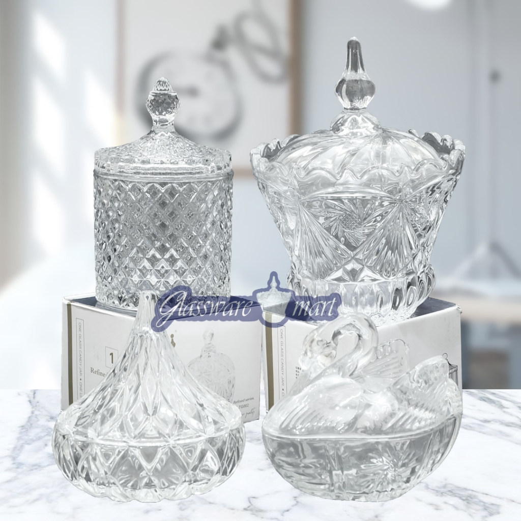 Toples Kaca Lebaran Set Mewah Kristal Besar