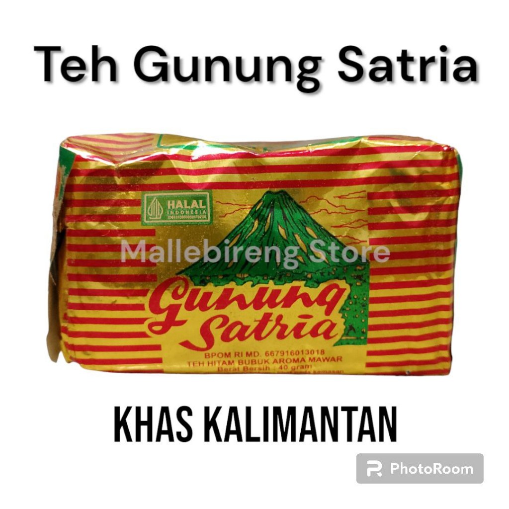 

Teh Gunung Satria Khas Kalimantan kemasan 40 Gram | Gunung Satria Teh Makassar | Teh Tubruk Cap Gunung Satria | Teh Gunung Satria Melati | Teh Satria Gunung | Teh Satria Kalimantan