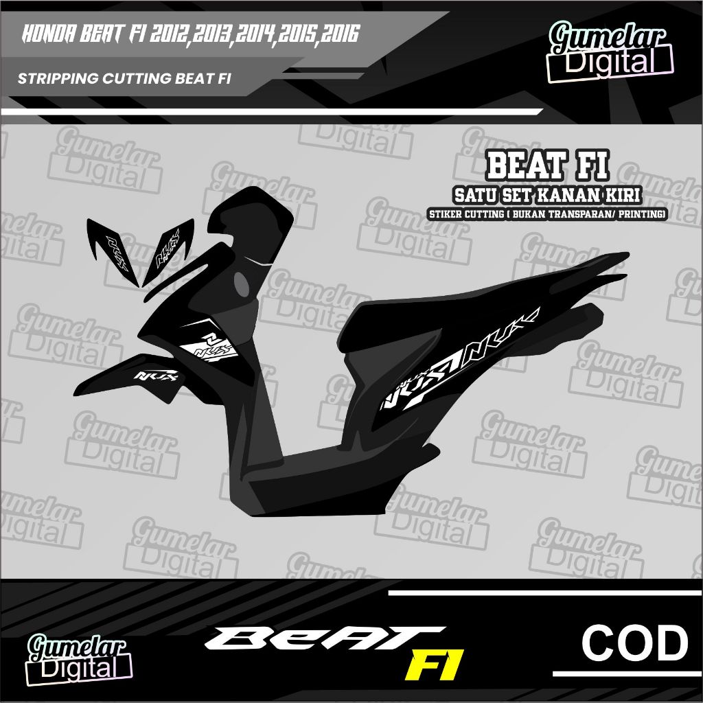 CUTTING STIKER STRIPING HONDA BEAT FI NVX NUX NUW