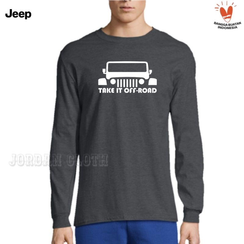 Tshirt Baju Kaos Lengan Panjang Jeep Take It Offroad