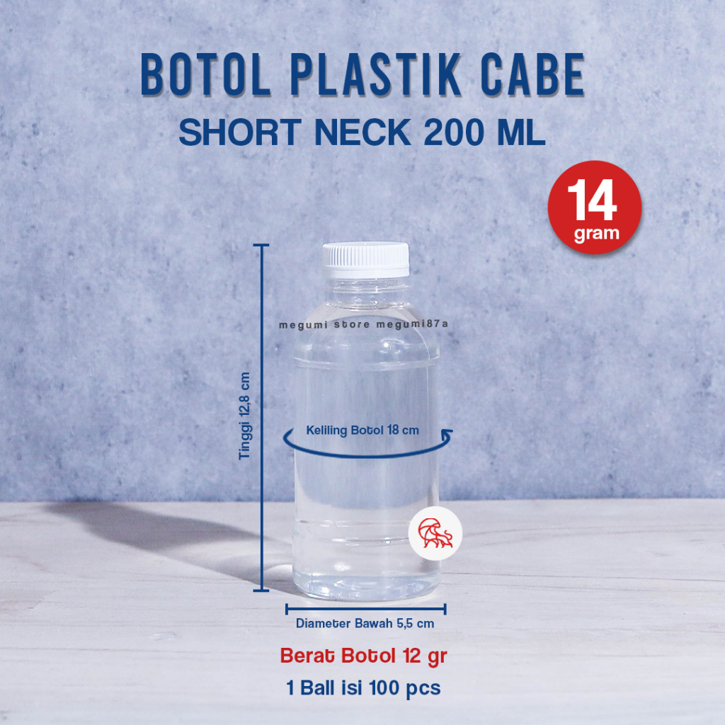 Botol cabe 200ml // Botol cabe plastik 200ml