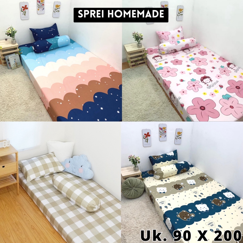 Top Design TrxQq7Q1 SPREI HOMEMADE SINGLE BED UKURAN 9 X 2  SEPREI NOMER 4 Tinggi 2cm