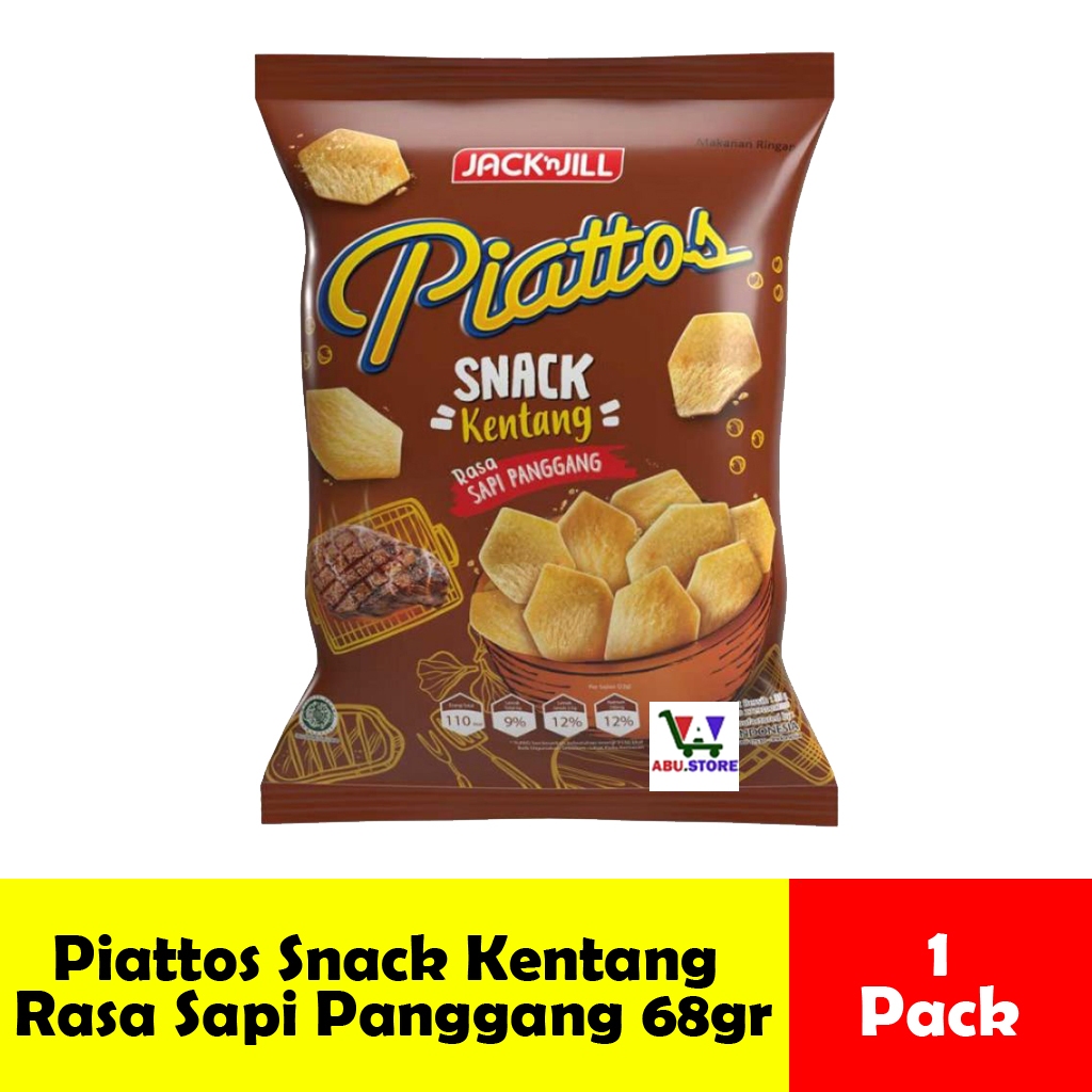 

Piattos Snack Kentang rasa Sapi Panggang Kemasan Pack 68gr