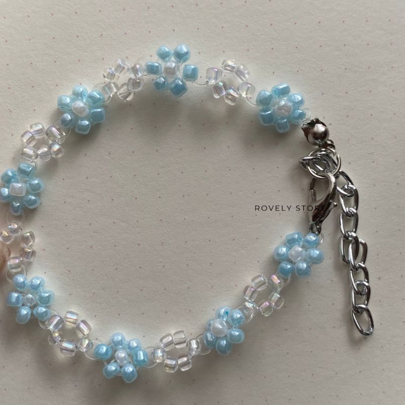 Gelang Manik | Gelang Manik Bunga | Gelang Manik-Manik Aesthetic | Gelang Manik-Manik Aesthetic Kore