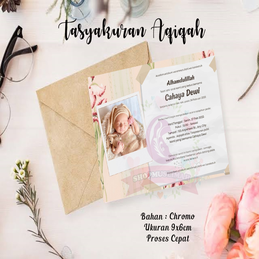 

Stiker Aqiqah Kartu Ucapan Tasyakuran Kelahiran Bayi Cocok Untuk Nasi Kotak