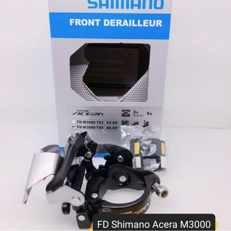 FD SHIMANO ACERA M3000 TRIPLE SPEED PENGOPER GIR DEPAN SEPEDA MTB FEDERAL DUAL PULL TARIKAN ATAS BAW