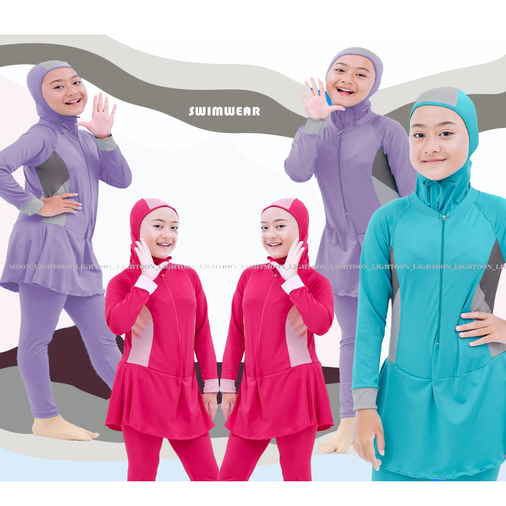 Baju renang anak perempuan muslim pakaian renang anak tanggung sd wanita baju renang anak perempuan 