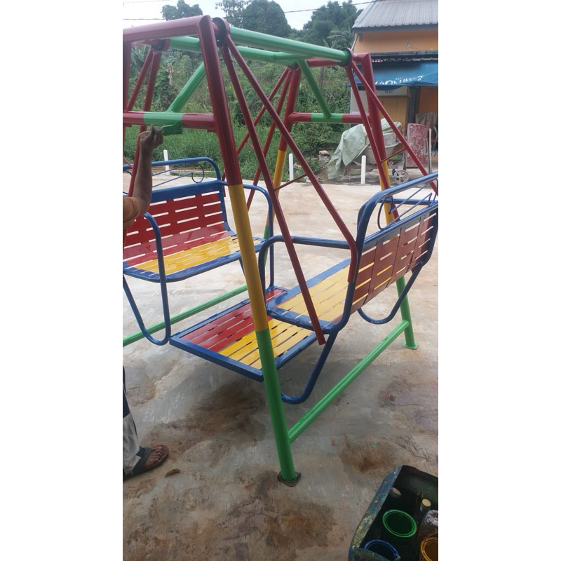 ayunan besi ayunan taman bangku 1mtr bisa anak dan dewasa free ongkir jkt