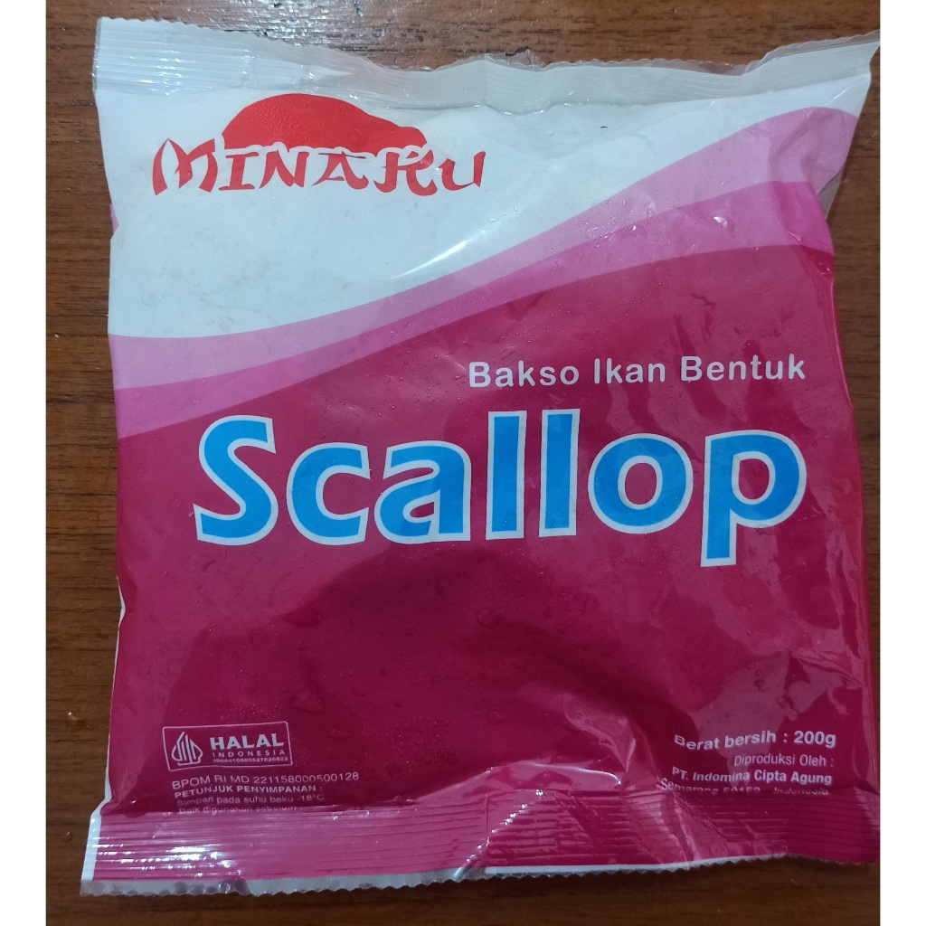 

Bakso ikan Bentuk Scallop Minaku 200gr