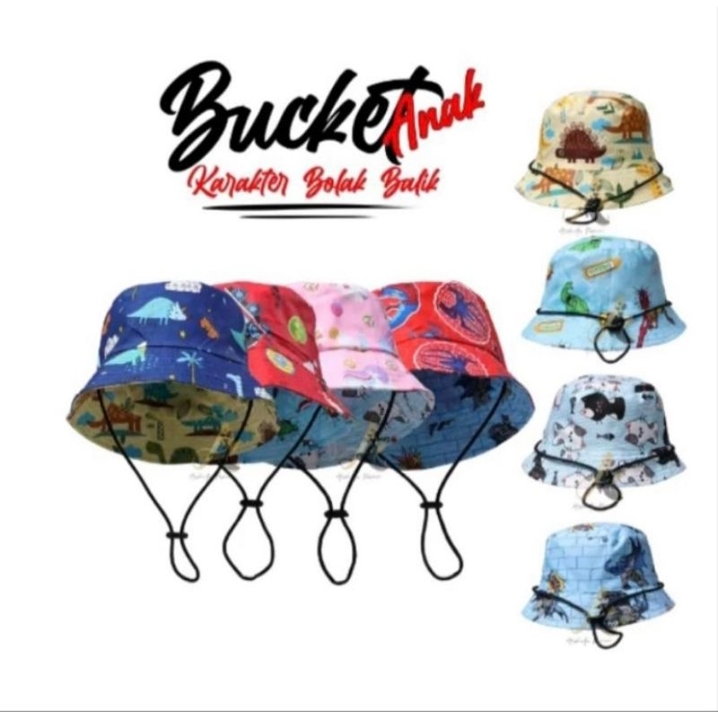 Topi bucket anak / topi anak cowok / topi anak cewek / topi bucket kids / topi anak / topi kids