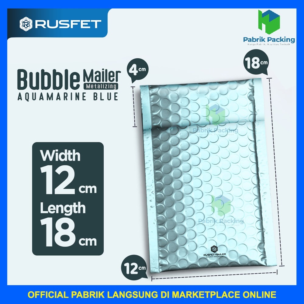 

AMPLOP BUBBLE MURAH BUBBLE PACKING LIGHT BLUE METALIC 12X18CM