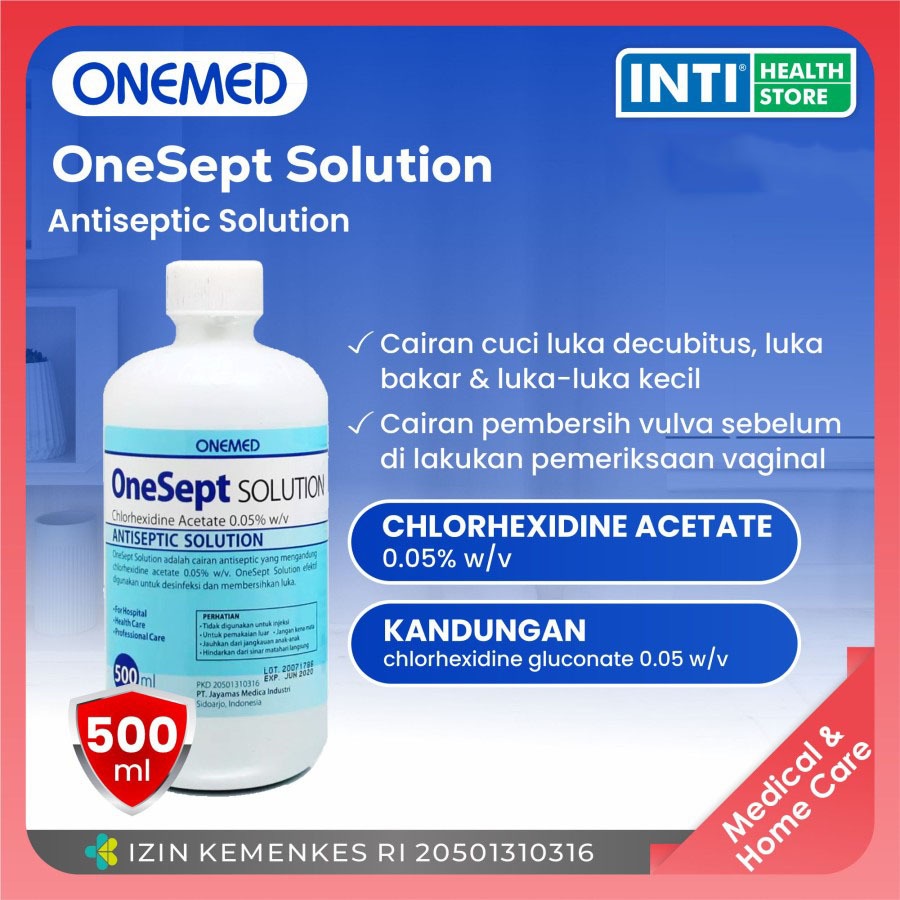 Onemed | OneSept Solution 500 ml | Pembersih Luka | One Sept Cairan Disinfektan