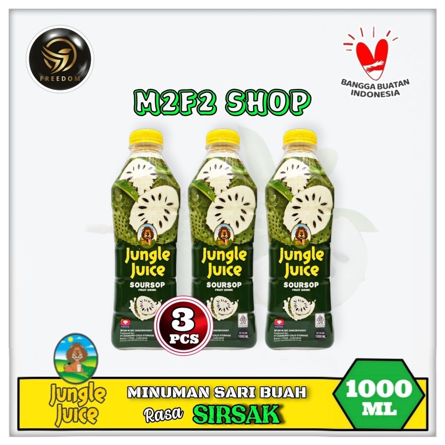 

Diamond Jungle Juice Soursop | Jus Sirsak Botol Pet - 1000 ml | 1 Liter (Kemasan 3 Pcs)