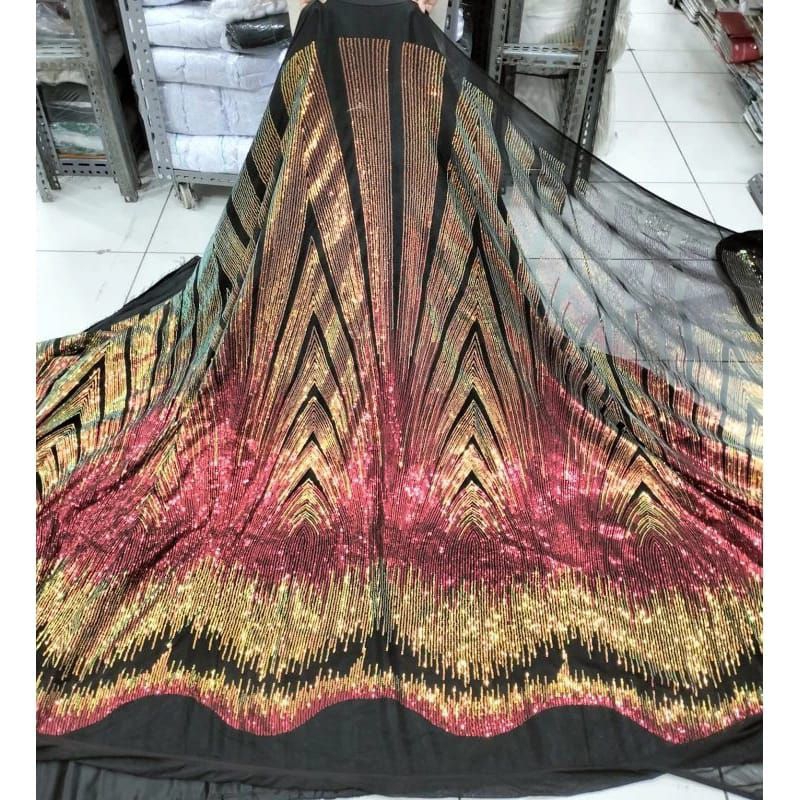 Kain bahan Sequin Gradasi/sultan Sequin mewah