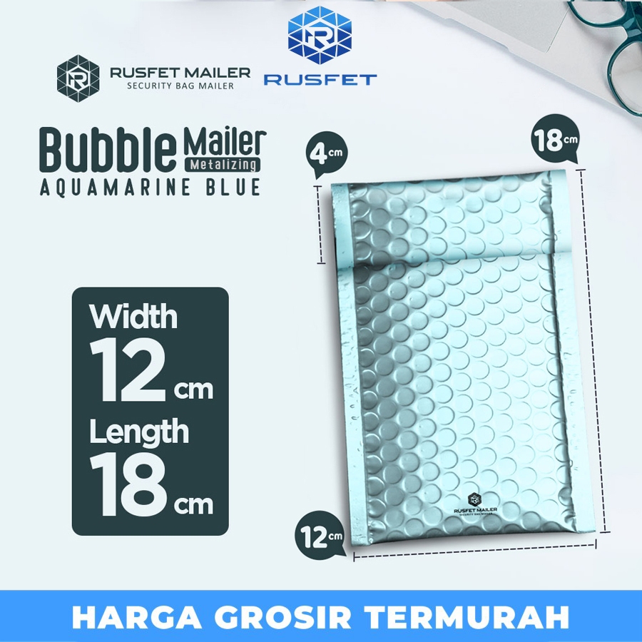 

AMPLOP BUBBLE MURAH|BUBBLE PACKING|BUBBLE MAILER LIGHT BLUE METAL12X18