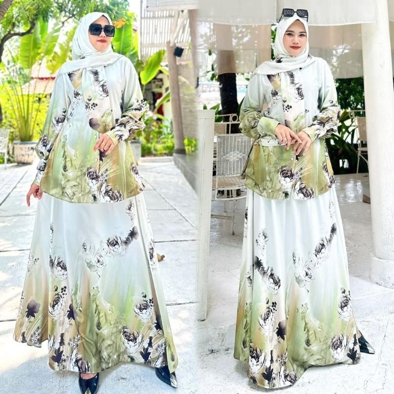 gamis set alenaa set hijab by brainly bee