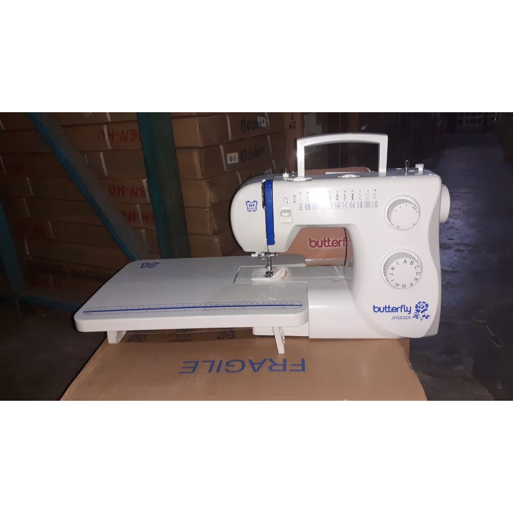 Mesin Jahit Butterfly JH 5832A / JH5832A BIRU + Meja Extension Table