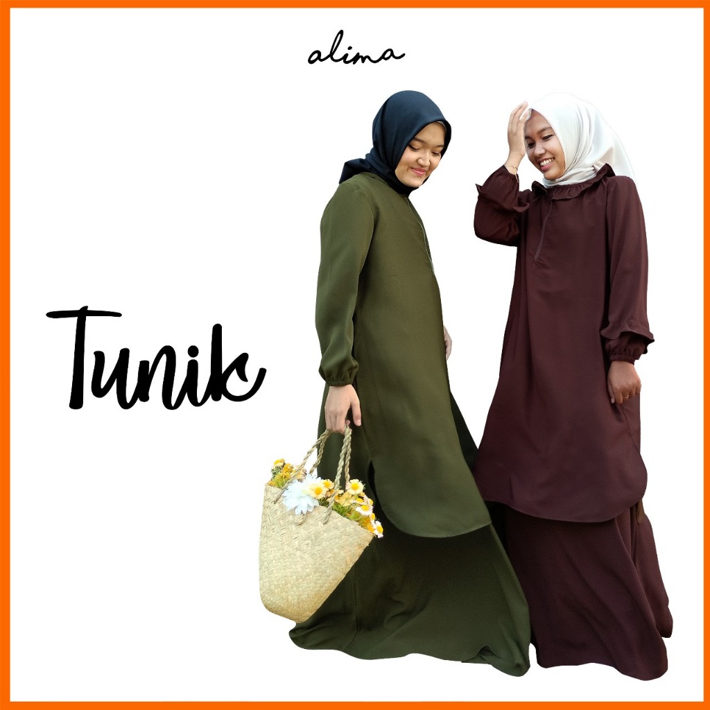 One Set Ruffle Tunik Rok Zahra (Zana) By Alima