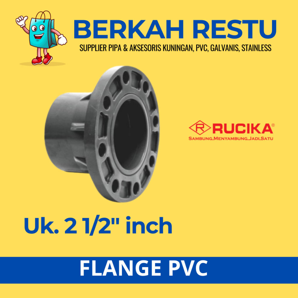 Flange / Flange Socket PVC 2 1/2" Inch Rucika AW