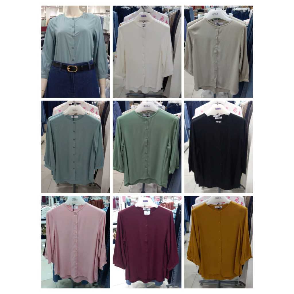 PAKAIAN WANITA ATASAN BLOUSE GEELA ORIGINAL SIZE S-XXL
