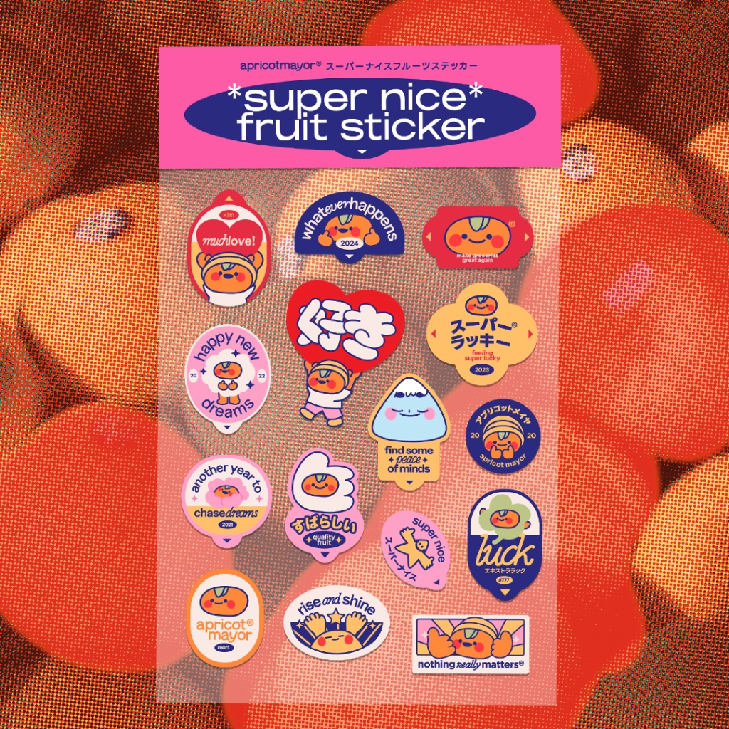 

apricot mayor - super nice fruit sticker sheet