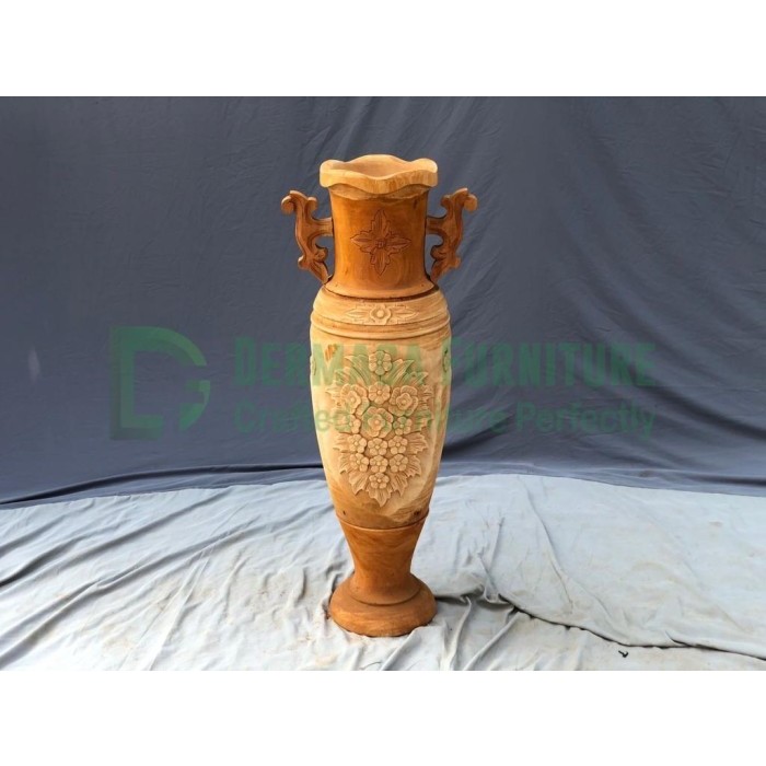 (CARGO) VAS GUCI CANGKIR KAYU MAHONI MEWAH DEKORASI PELAMINAN INTERIOR CAFE MAKAN KOPI TAMU MURAH KA