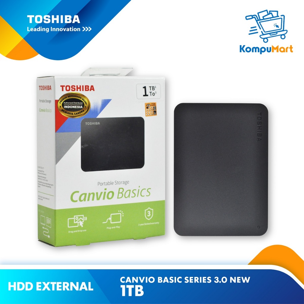 HDD Eksternal Toshiba Canvio Basic 1TB / Hardisk