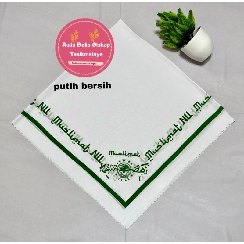 HIJAB MUSLIMAT NU PUTIH BERSIH // PUTIH TULANG // HIJAB MUSLIMAT NU SEGIEMPAT TERLARIS