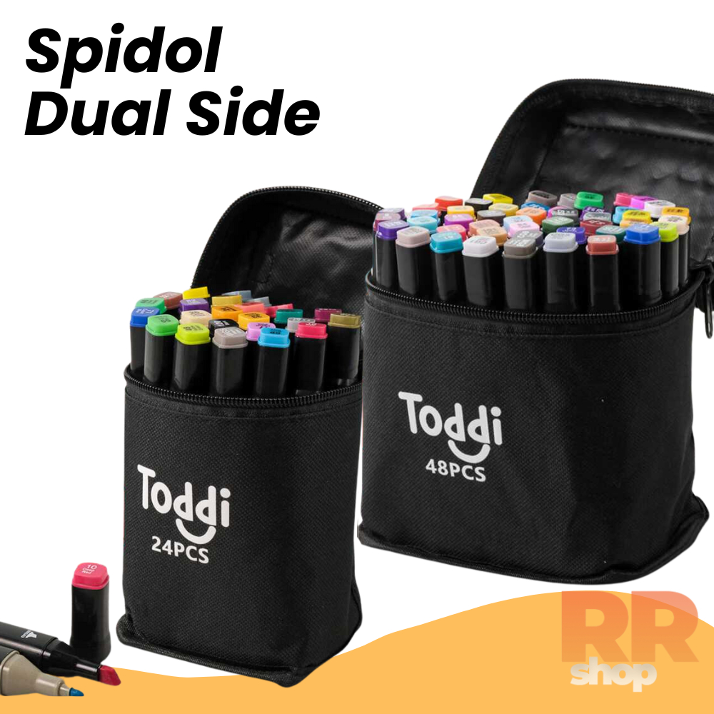

Spidol Dual Warna Side Fine Art Brush Pen Set 24 Pcs / 48 Pcs