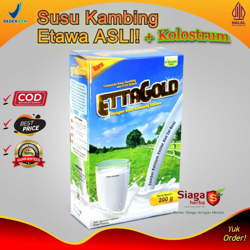 

ETTAGOLD Susu Kambing Etawa Asli Kolostrum Superfood Sehat Pencernaan, Pernafasan, Jantung 200gr