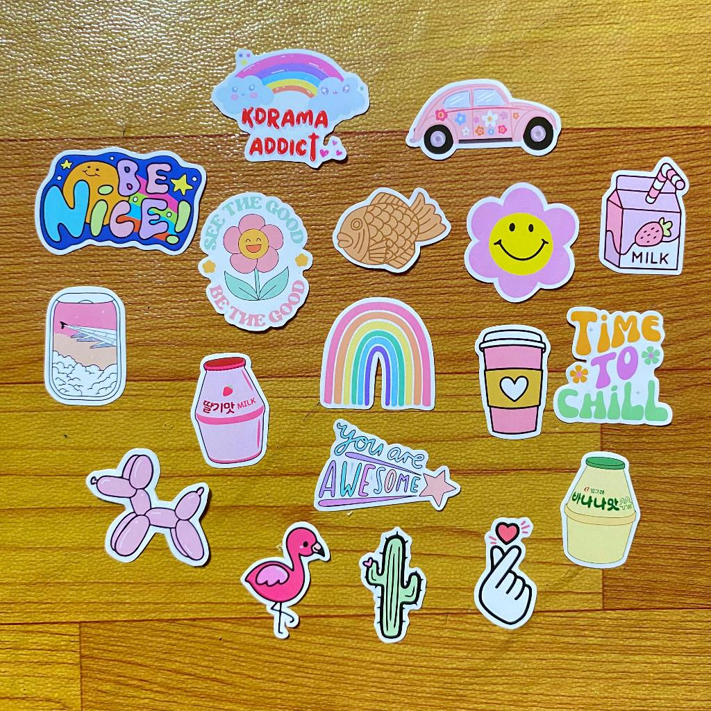 

[Part 3] Stiker Aestetik Mini Stiker Buku Stiker Botol Stiker Hp