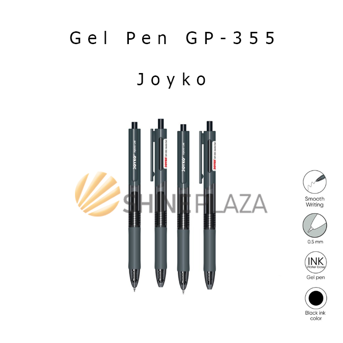 

Pulpen Gel Pen Joyko Apola GP-355 0.5mm - Bolpen Pena Gel Hitam 0,5 mm