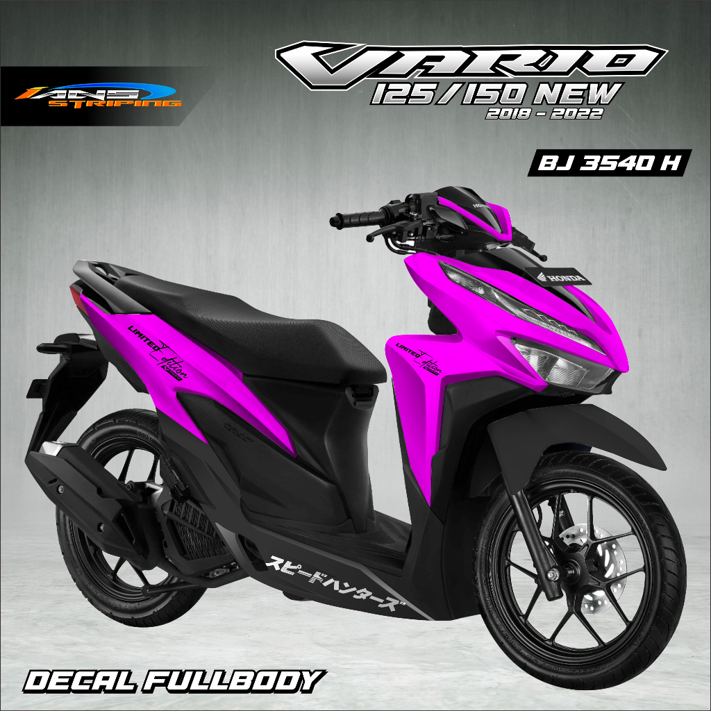 BJ 3540-STIKER MOTOR VARIASI DESAIN MOTOR VARIO 125 DAN 150 NEW-STIKER VARIO CUSTOM TAMPILAN MOTOR