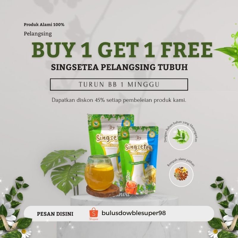 

SINGSETEA Mini Pelangsing Aman Busui Perut Buncit Penurun Bb 10 Kantung