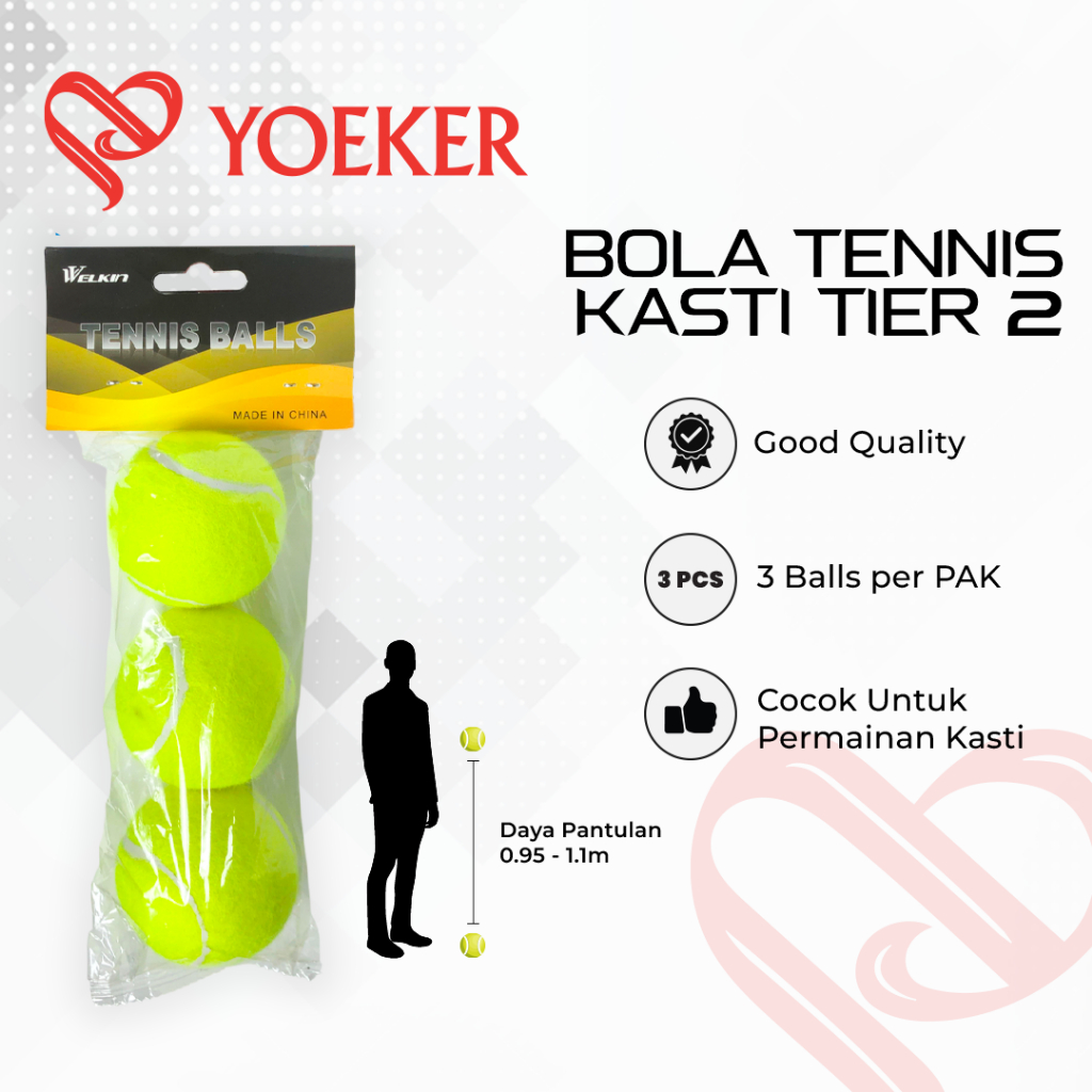 (3 PCS) Bola Tennis Kasti Welkin