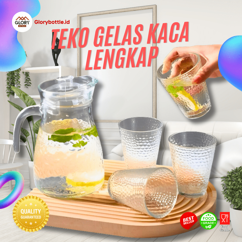 GB_TEKO GELAS KACA MEWAH/TEKO GELAS KACA TEBAL