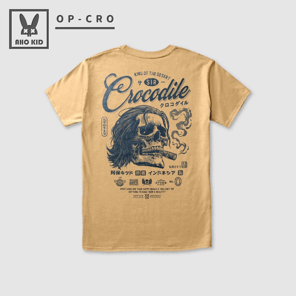 Aho Kid Original | Kaos Distro Anime One Piece - Jolly Roger Sir Crocodile