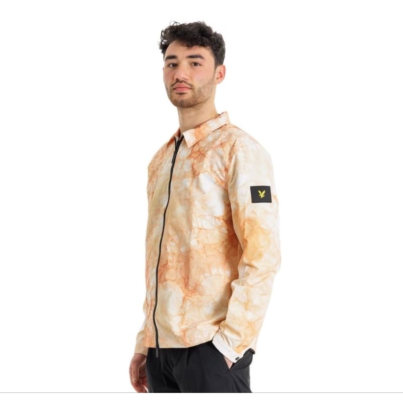 Lyle and Scott Mineral Overshirt Jacket Orange Quartz Original