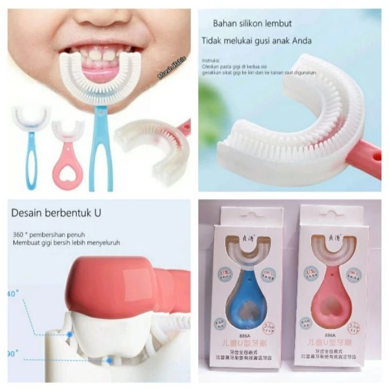 Sikat Gigi Silikon Bayi Anak Usia 2 - 6 Tahun