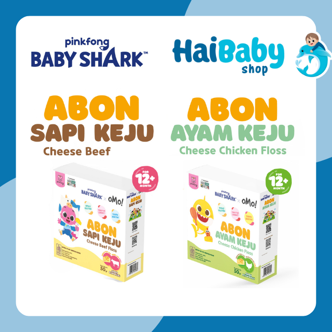 

(NEW) Abon OMO! x Pinkfong Baby Shark 2 Rasa Abon Ayam Keju / Abon Sapi Keju 50gr